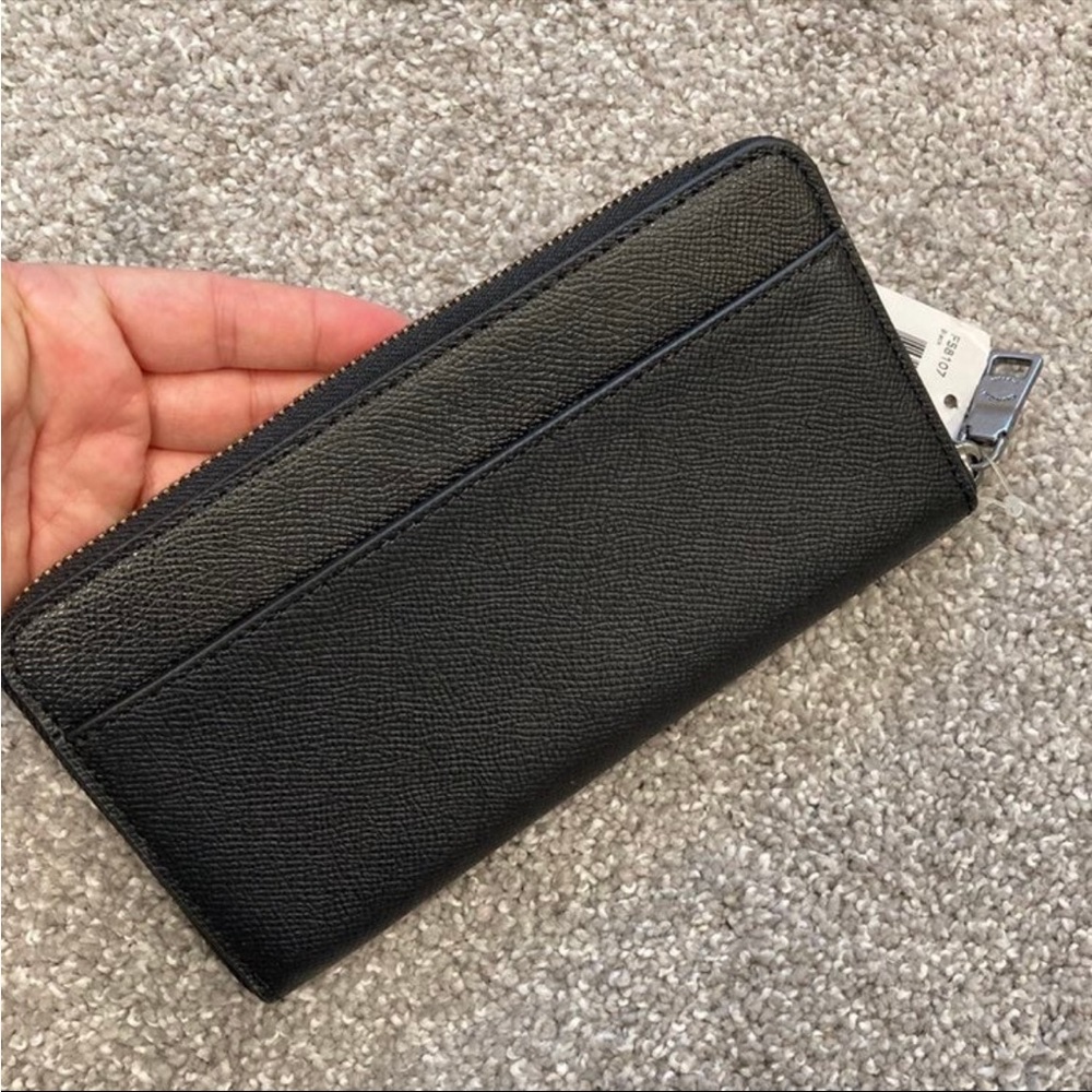 Coach zip wallet for men NWT black color - Picture 2 of 5